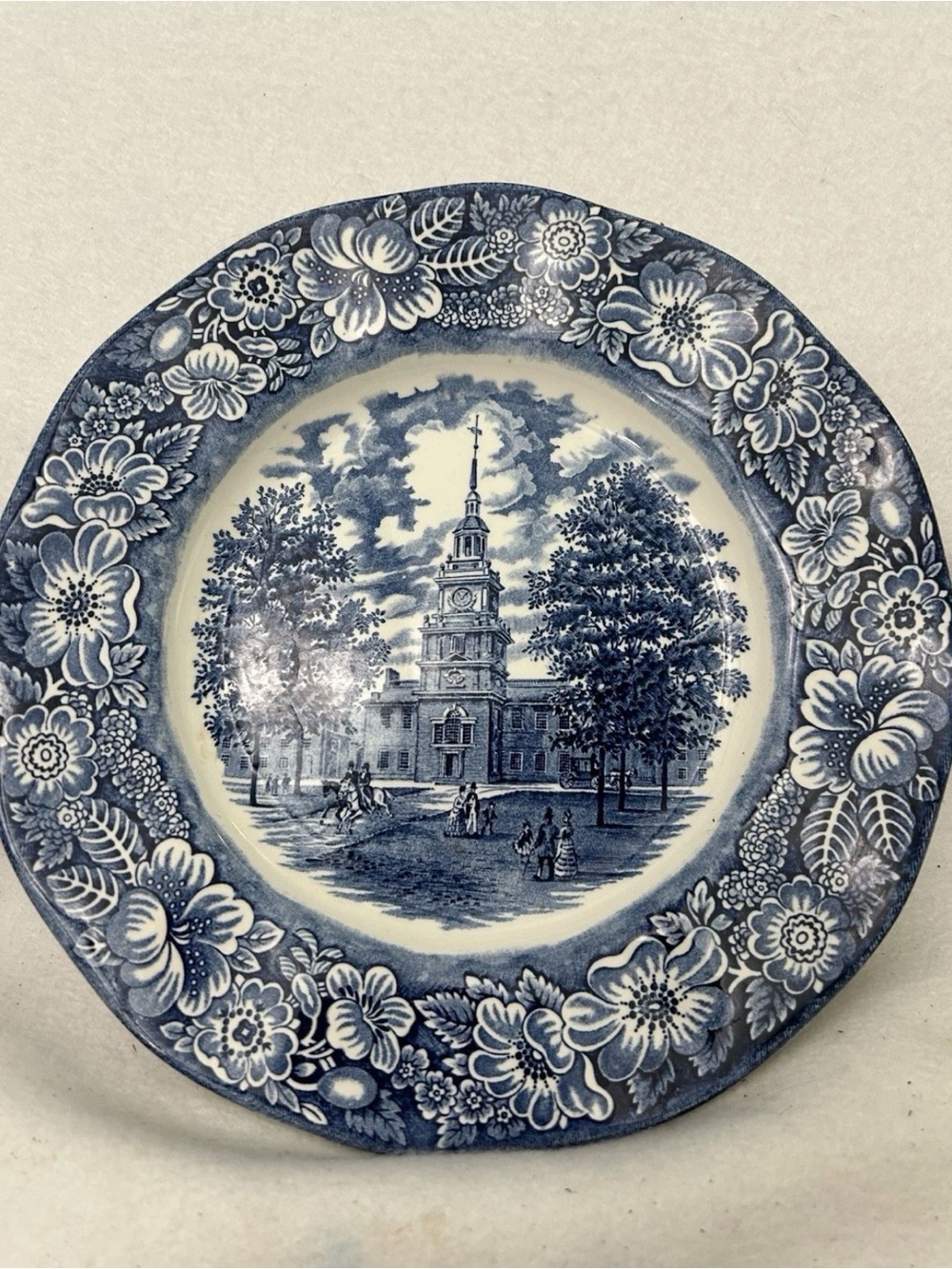 Liberty Blue Dinner Plate Independence Hall Staffordshire England